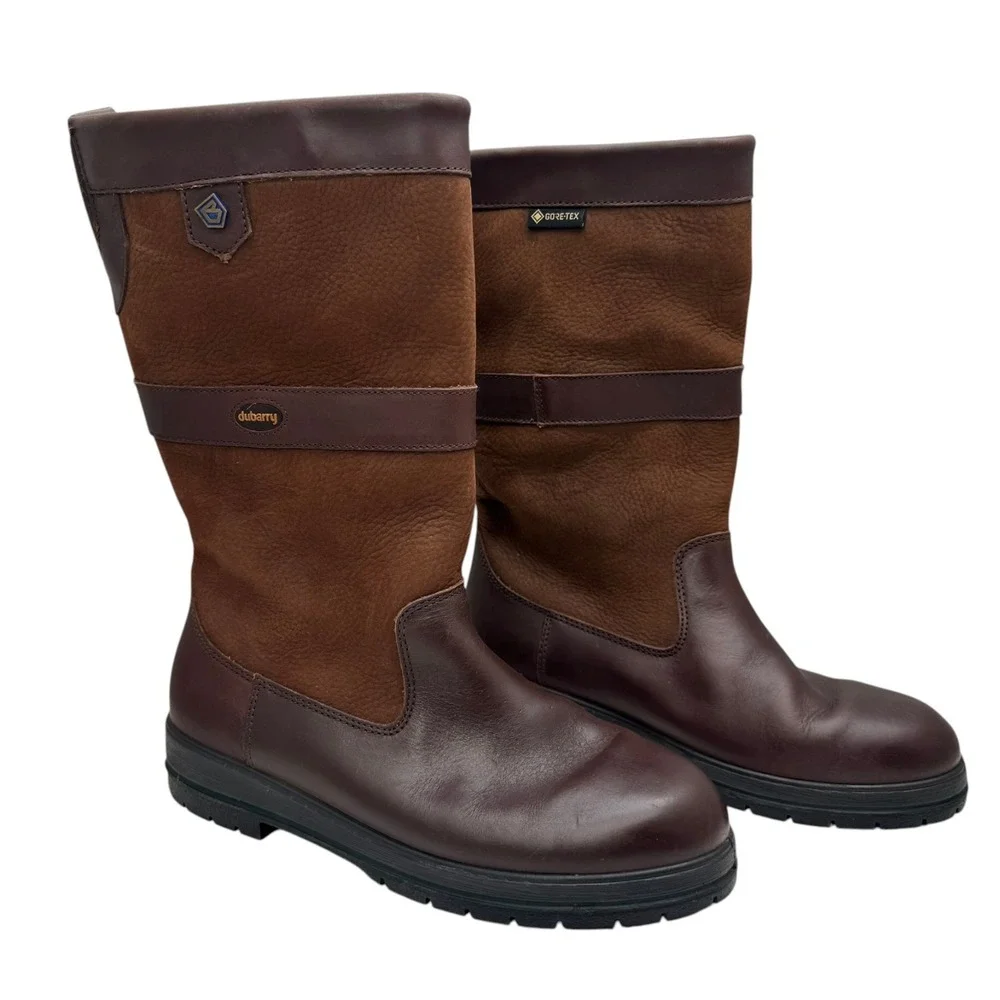 Dubarry Kildare Brown Leather Gore-Tex Country Riding Boots 41/9-9.5 women
